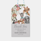 Niedliche Safari Tiere Wild One Boy Baby Dusche Geschenkanhänger (Vorderseite)