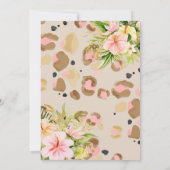 Niedliche Safari Tiere Wild One Girl Erster Geburt Einladung (Rückseite)