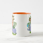 Niedliche Safari-Tiere Zweifarbige Tasse (Mittel)