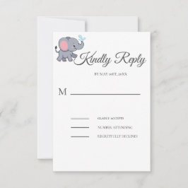 Niedliche Safari tierische Babydusche RSVP Karte