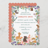 niedliche Safari-Zoos Einladung (Vorne/Hinten)