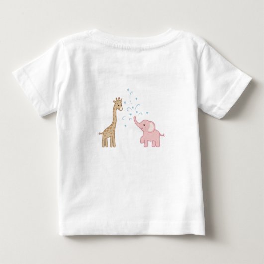 Niedliche Safarimädchen Baby T-shirt (Rückseite)
