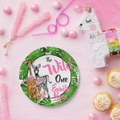 Niedliche Safaritiere 1. Geburtstag | Dschungeltie Pappteller (Party)