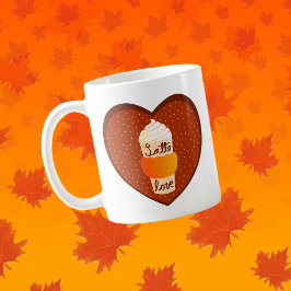 Niedliche saisonale Pumpkin Gewürze Latte Liebe We Kaffeetasse