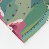 Niedliche Säkulare: Vintages Kaktusmuster Fleecedecke (Ecke)