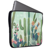 Niedliche Säkulare: Vintages Kaktusmuster Laptopschutzhülle (Vorne Rechts)