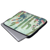Niedliche Säkulare: Vintages Kaktusmuster Laptopschutzhülle (Vorne Knopf)