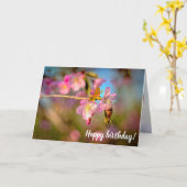 Niedliche Sakura-Blume bei Frühling Sonnenuntergan Karte (Gelbe Blume)