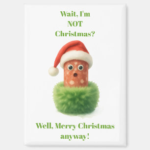 Niedliche Salami überrascht Weihnachten in flausch Magnet