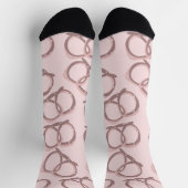 Niedliche Salzbrezel Salatsocken Pink Socken (Oben)