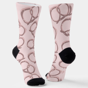 Niedliche Salzbrezel Salatsocken Pink Socken