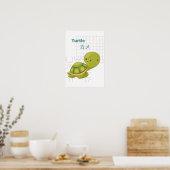 Niedliche Sammlung von Schildkröten-Kawaii Poster (Küche)