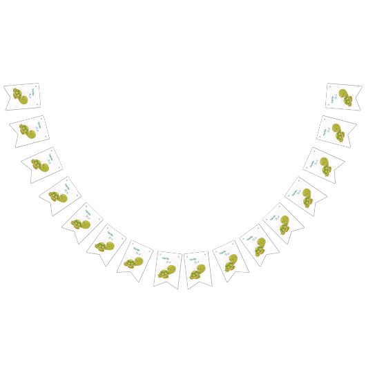 Niedliche Sammlung von Schildkröten-Kawaii Wimpelkette (Alle)