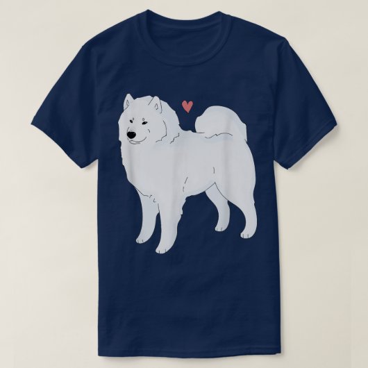 Niedliche Samoyed Sammy Hund Liebe T-Shirt (Design vorne)