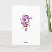 Niedliche Sänger-alles- Gute zum Geburtstagkarte Karte (Rückseite)