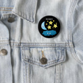 Niedliche Sänger, Mond und Cloud-Cartoon Button (Beispiel)