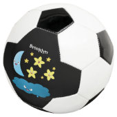 Niedliche Sänger, Mond und Cloud-Cartoon Fußball (Dreiviertel)