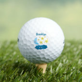 Niedliche Sänger, Mond und Cloud-Cartoon Golfball (Insitu T-Shirt)