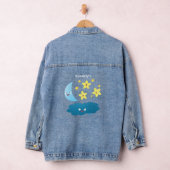 Niedliche Sänger, Mond und Cloud-Cartoon Jeansjacke (Hangar)