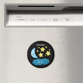 Niedliche Sänger, Mond und Cloud-Cartoon Magnet (In Situ (Geschirrspüler))