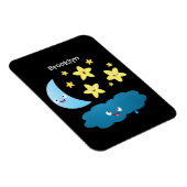 Niedliche Sänger, Mond und Cloud-Cartoon Magnet (Rechte Seite)
