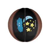 Niedliche Sänger, Mond und Cloud-Cartoon Mini Basketball (Vertikal)