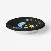 Niedliche Sänger, Mond und Cloud-Cartoon Pappteller (Gewinkelt)