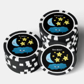 Niedliche Sänger, Mond und Cloud-Cartoon Pokerchips (Stapel)