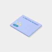 Niedliche Sänger, Mond und Cloud-Cartoon Post-it Klebezettel (angewinkelt)