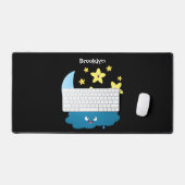 Niedliche Sänger, Mond und Cloud-Cartoon Schreibtischunterlage (Tastatur & Maus)