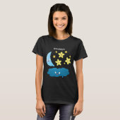 Niedliche Sänger, Mond und Cloud-Cartoon T-Shirt (Vorne ganz)