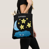 Niedliche Sänger, Mond und Cloud-Cartoon Tasche (Von Nahem)