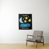 Niedliche Sänger, Mond und Cloud-Cartoon Wandteppich (Beispiel)