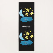 Niedliche Sänger, Mond und Cloud-Cartoon Yogamatte (Rückseite)