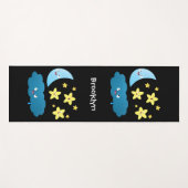 Niedliche Sänger, Mond und Cloud-Cartoon Yogamatte (Vorderseite (Horizontal))