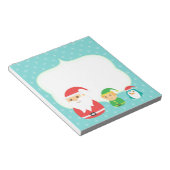 Niedliche Sankt, Elf und Penguin ausgerichtet für Notizblock (angewinkelt)