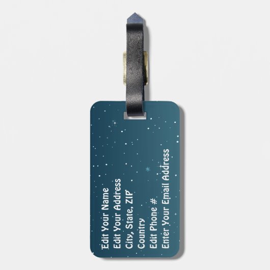 Niedliche Sankt Gepäckanhänger (Rückseite vertikal)