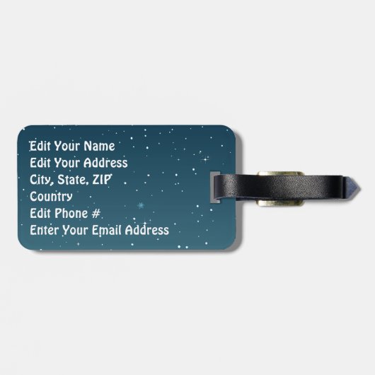 Niedliche Sankt Gepäckanhänger (Rückseite horizontal)