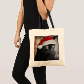 Niedliche Sankt-Katzen-Weihnachtsgeschenk-Tasche Tragetasche (Vorderseite (Produkt))