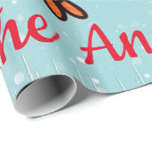 Niedliche Sankt, Ren und Bauernhof-Traktor Geschenkpapier (Rolleneckpunkt)