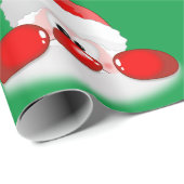 Niedliche Sankt stellen gegenüber Geschenkpapier (Rolleneckpunkt)