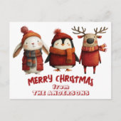 Niedliche Santa Animals Frohe Weihnachten von Feie (Vorderseite)