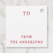 Niedliche Santa Aquarellbild Frohe Weihnachten Geschenkanhänger (Rückseite)