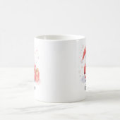 Niedliche Santa Aqucolor-Abbildung Weihnachtsname Kaffeetasse (Mittel)