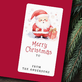 Niedliche Santa Aqucolor Illustration bis zum Gesc