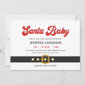 Niedliche Santa Baby Holiday Kinderdusche Einladung (Vorderseite)