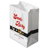 Niedliche Santa Baby Holiday Kinderdusche Mittlere Geschenktüte (Vorderseite Schrägansicht)