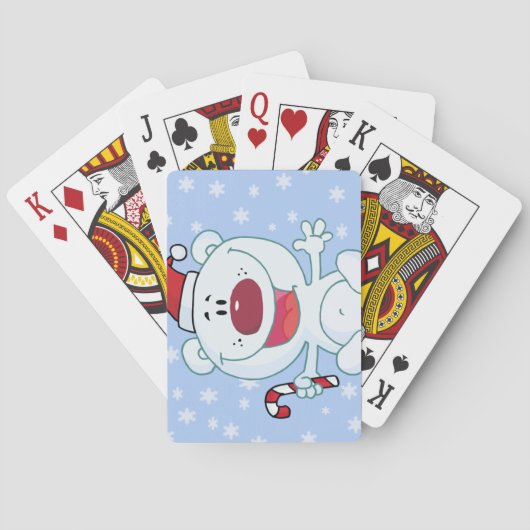 Niedliche Santa Bar Spielkarten (Rückseite)
