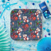 Niedliche Santa Boots Balls Red Holly Berries Weih Pappteller (Party)