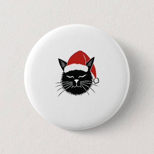 Niedliche Santa Cat Lover Christmas Men Women Kids Button (Vorderseite)